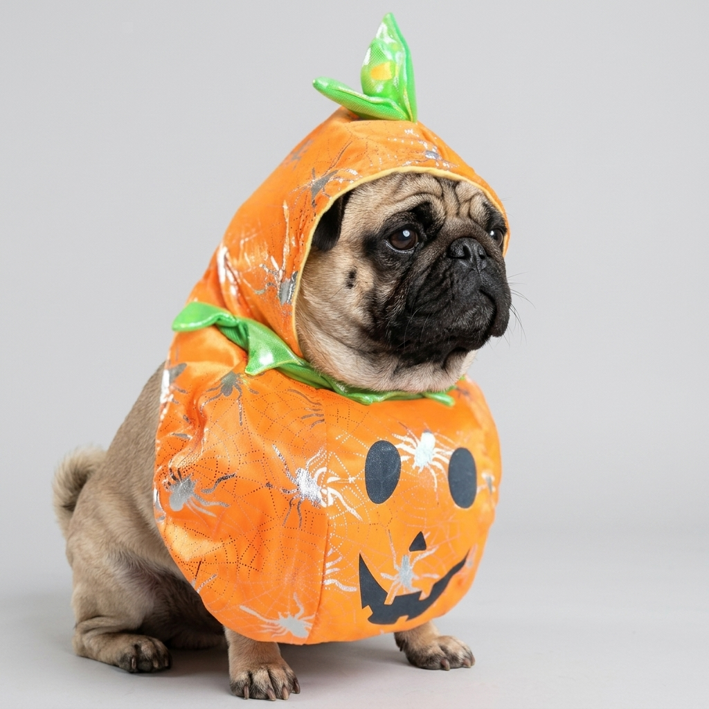 cute pug pumpkin costume