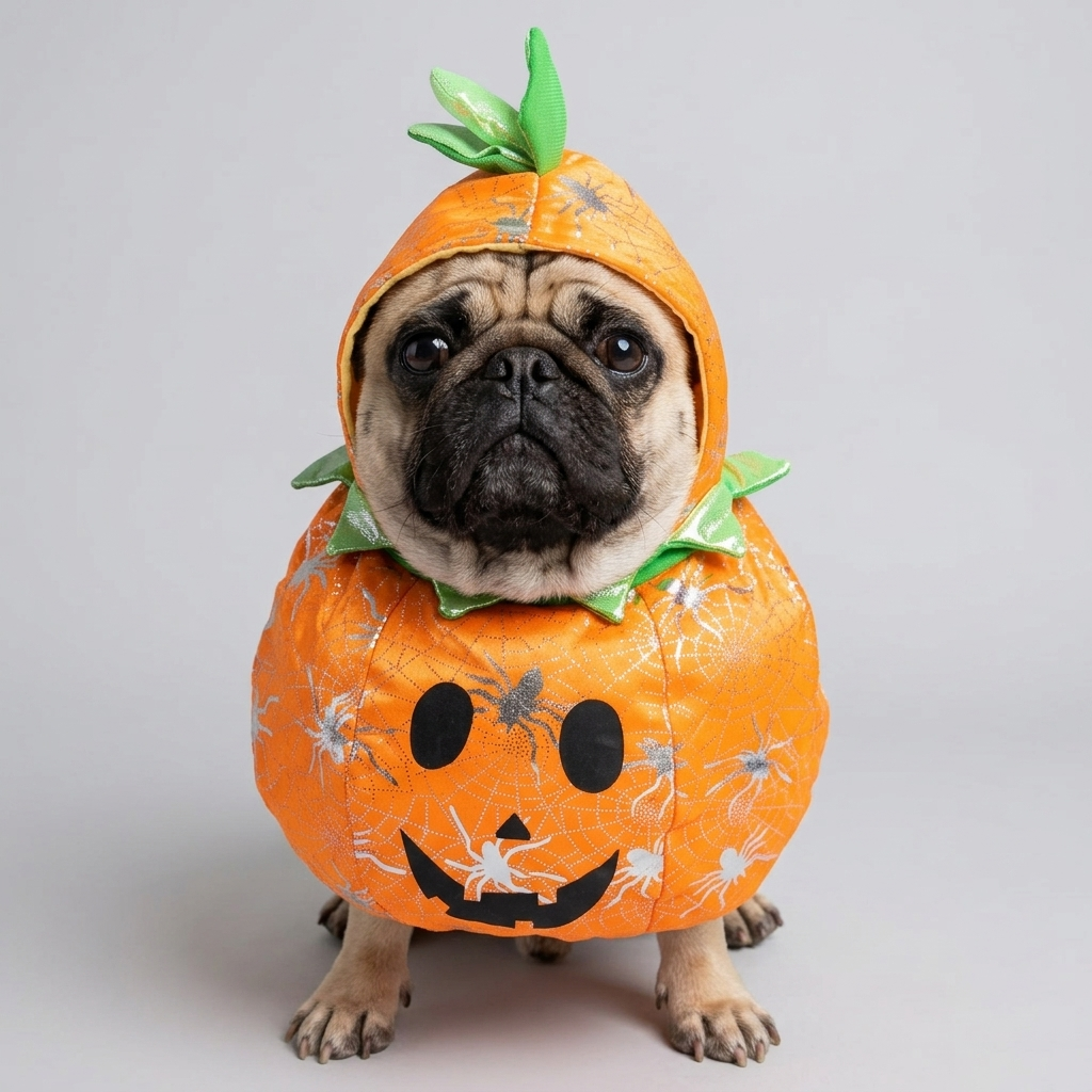 adjustable pumpkin costume for pug