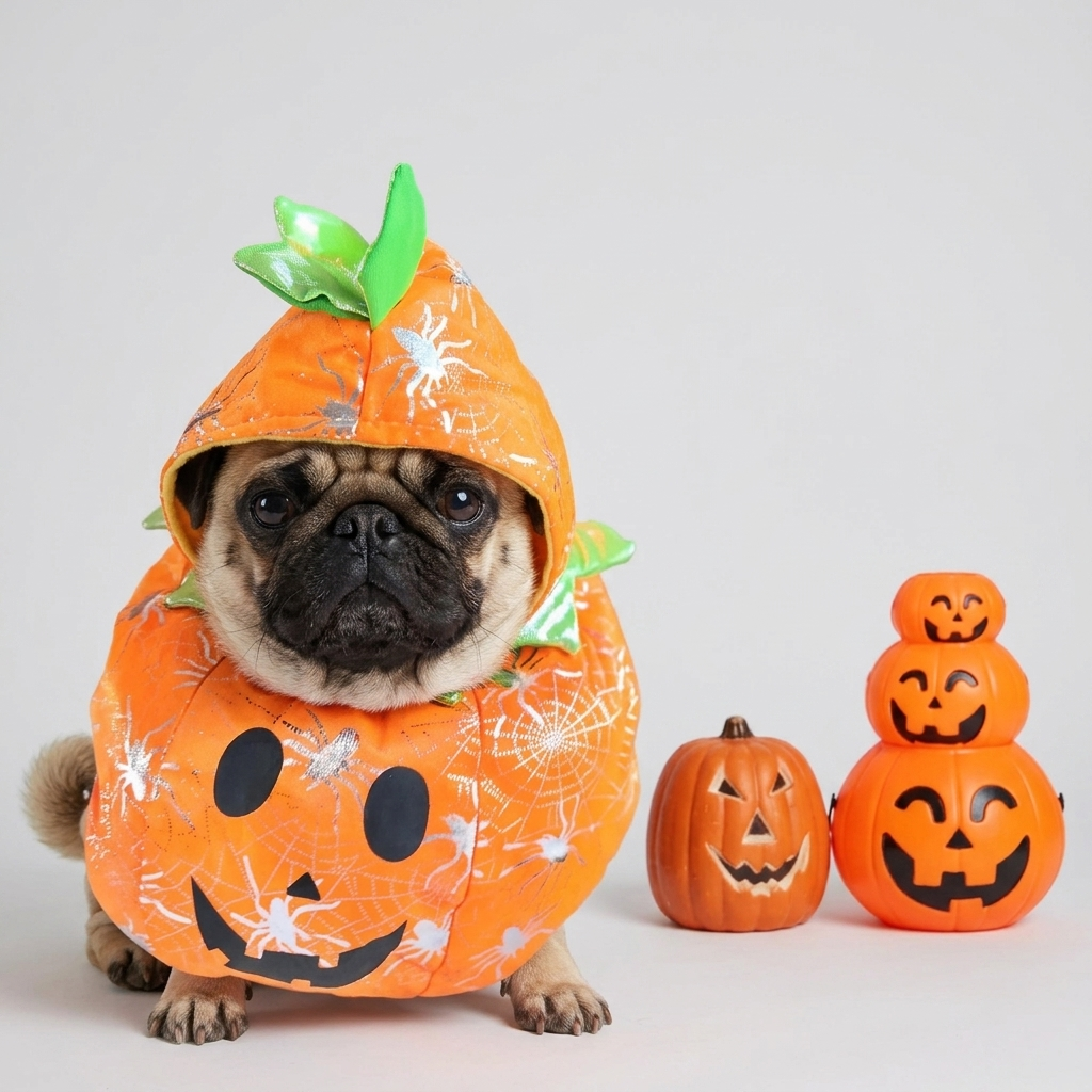 pumpkin costume for pugs