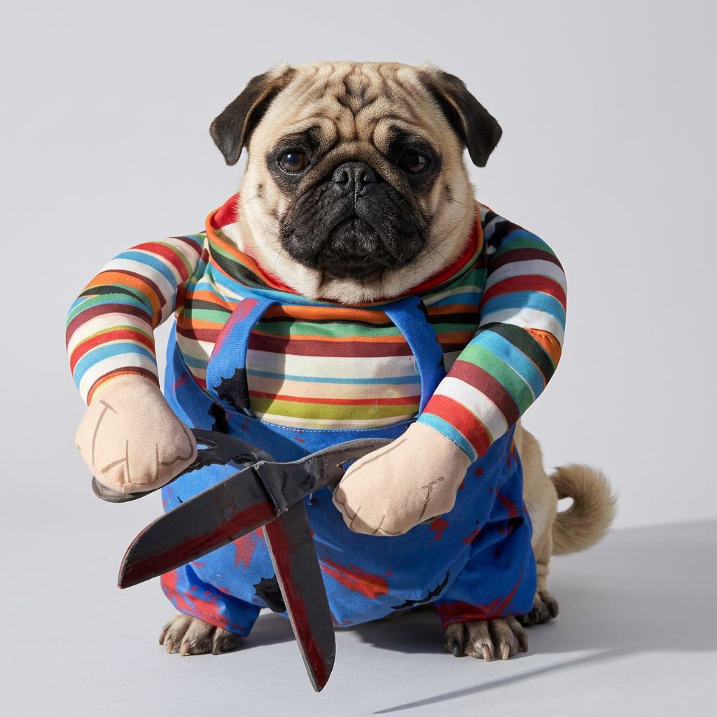 pug striped halloween outfit