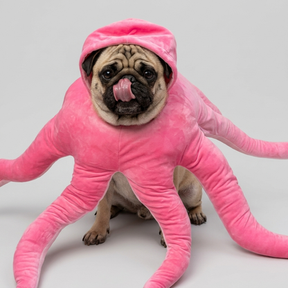 pug plush hooded costume