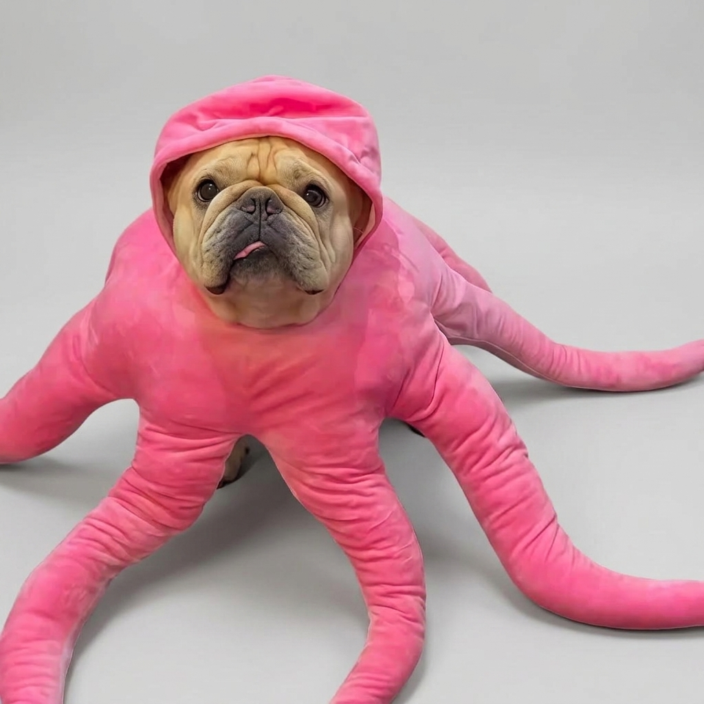 oversized pug octopus costume