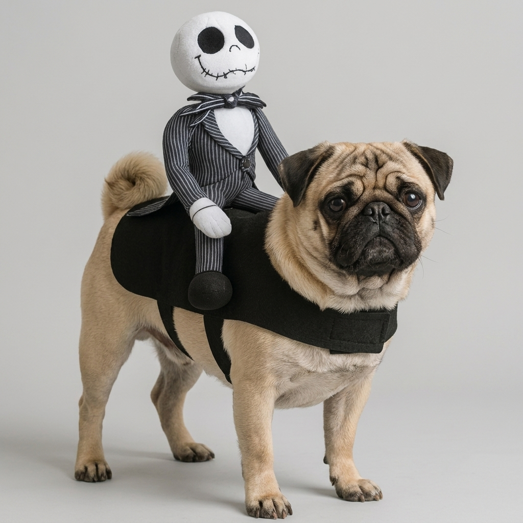 pug halloween rider outfit