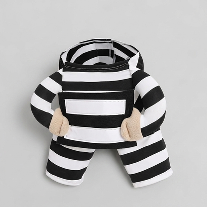 funny pug costume with id board