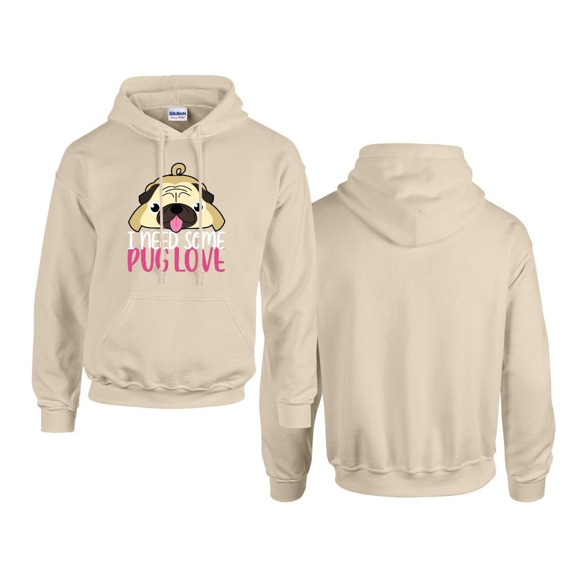 Max  - Pug Lover Hoodie – Essential Unisex Cotton Sweatshirt