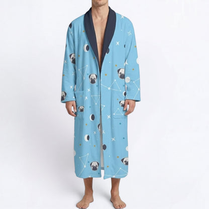 Cupcake  - men's Bathrobe for Pug  lovers