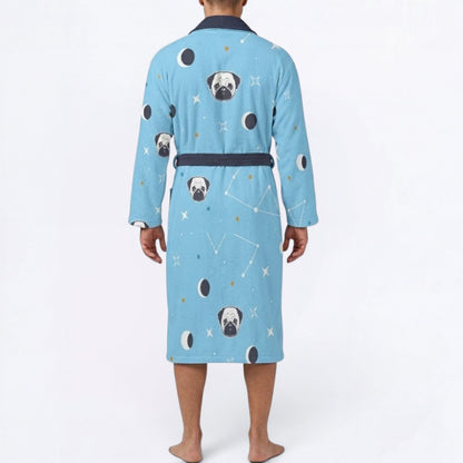 Cupcake  - men's Bathrobe for Pug  lovers