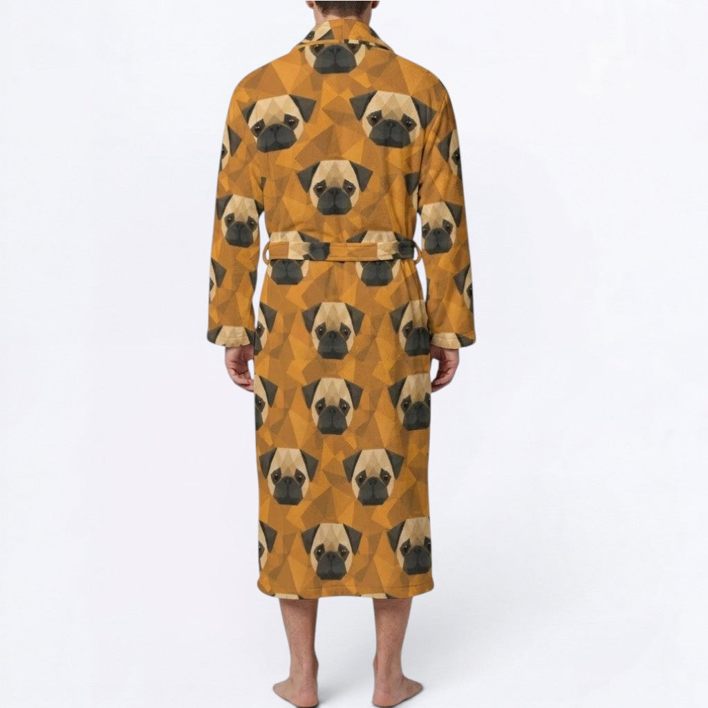Jax - men's Bathrobe for Pug  lovers