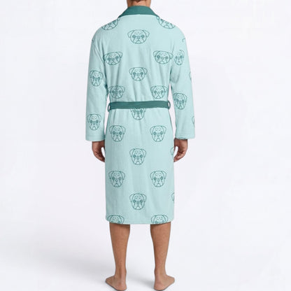 Cash   - men's Bathrobe for Pug  lovers