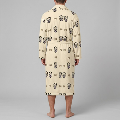 Missy - men's Bathrobe for Pug  lovers