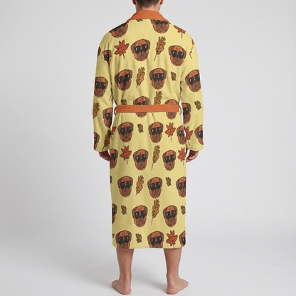 Max  - men's Bathrobe for Pug  lovers
