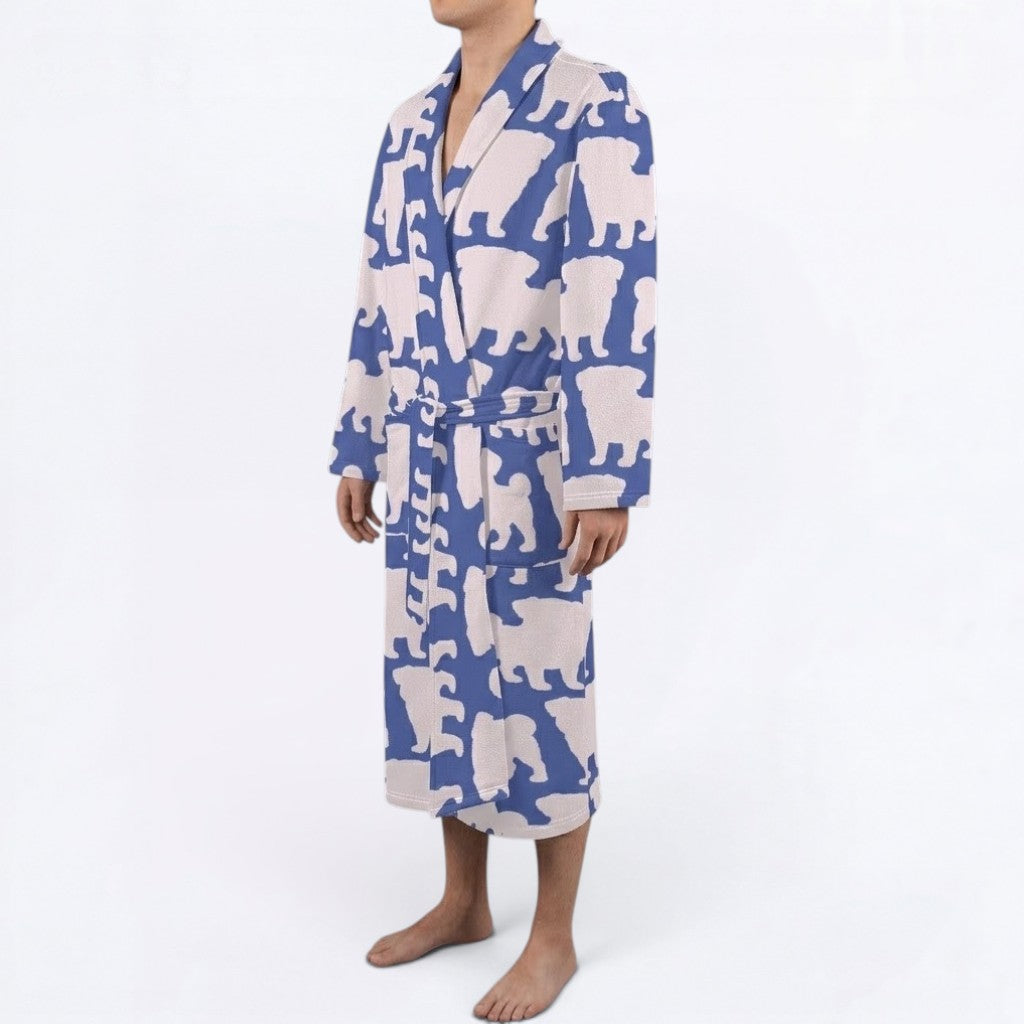 Bruno - men's Bathrobe for Pug  lovers