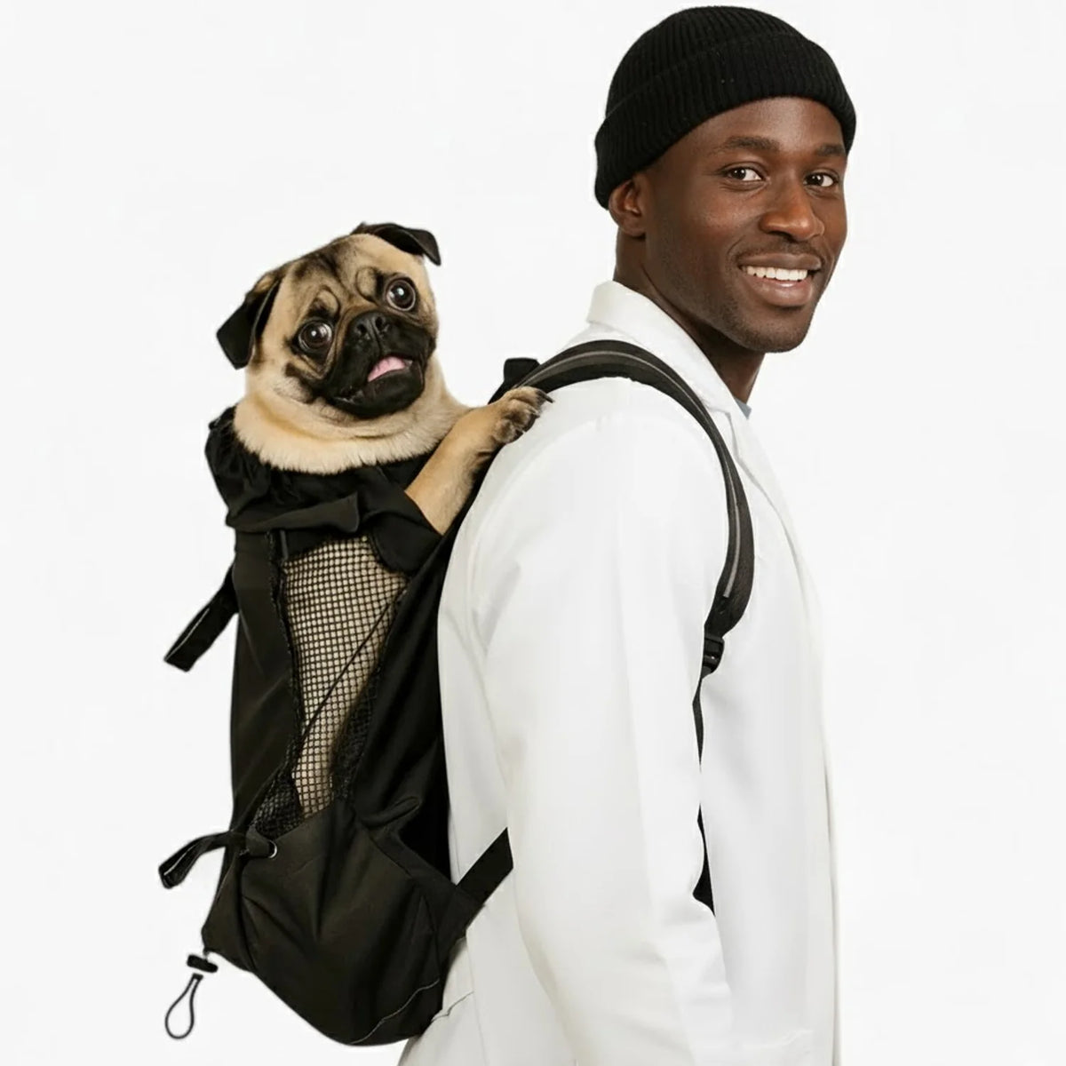 CarriPug Pug Backpack Carrier – Breathable Outdoor Travel Dog Carrier