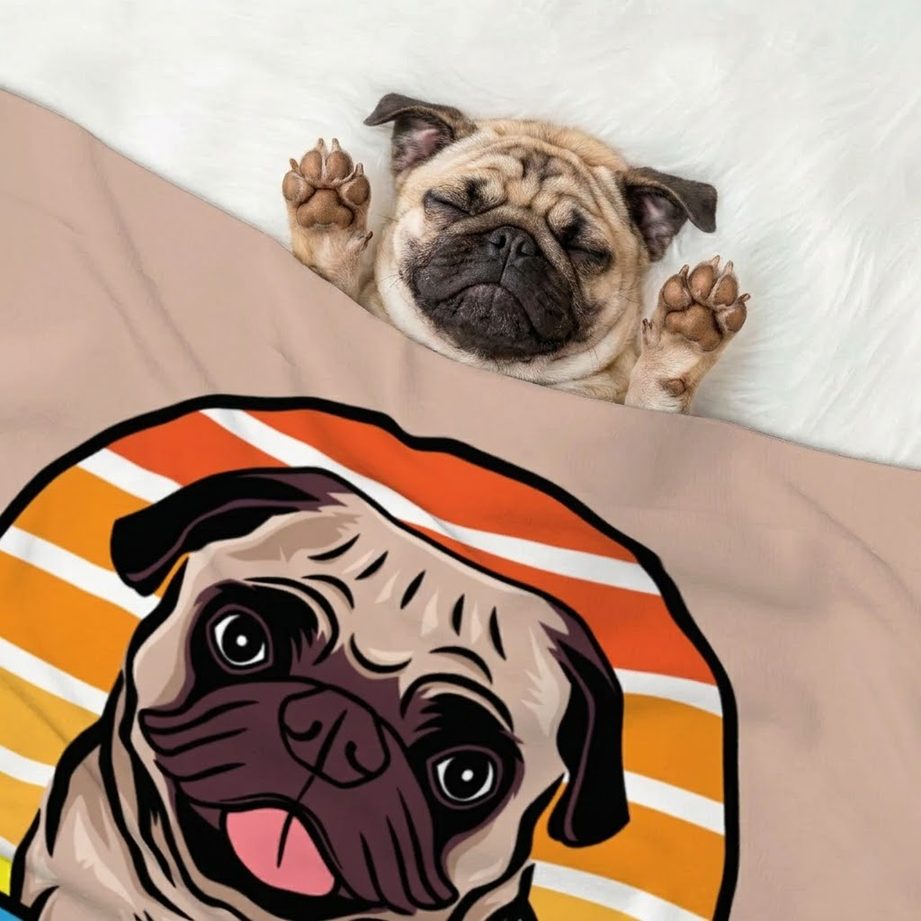 Ember - Pug  Blanket