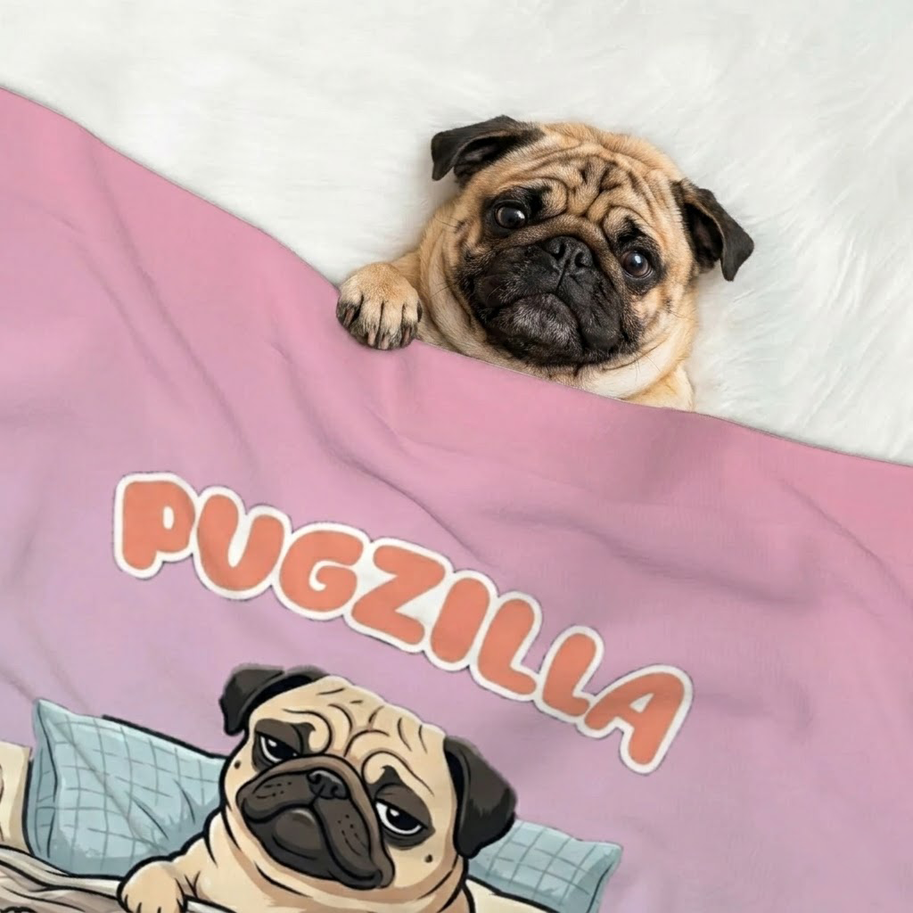 Bandit - Pug Blanket