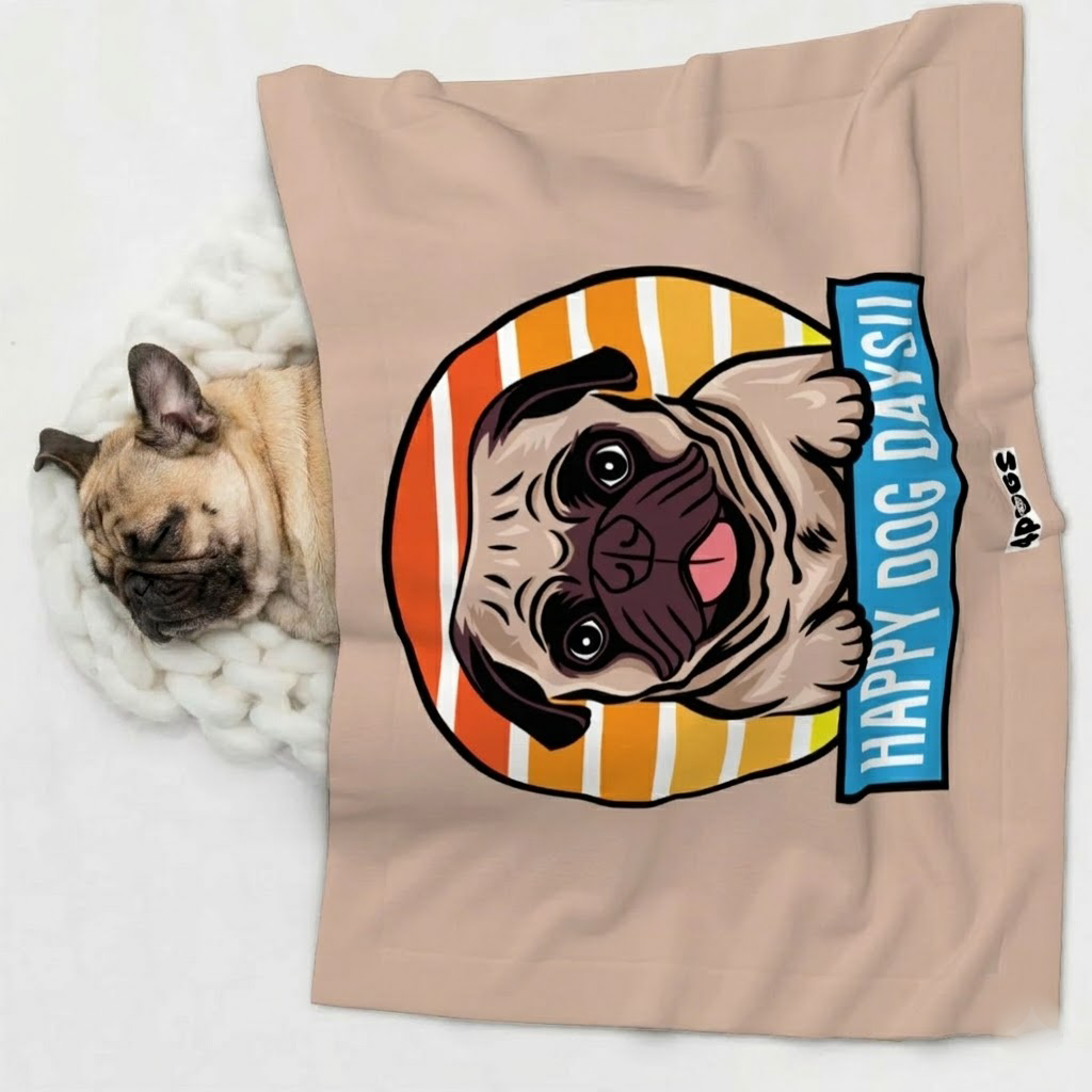 Ember - Pug  Blanket