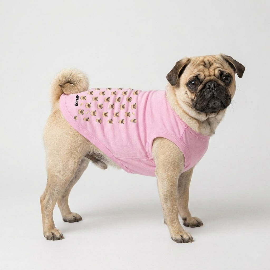 Cleo - Pug Sleevless Vest
