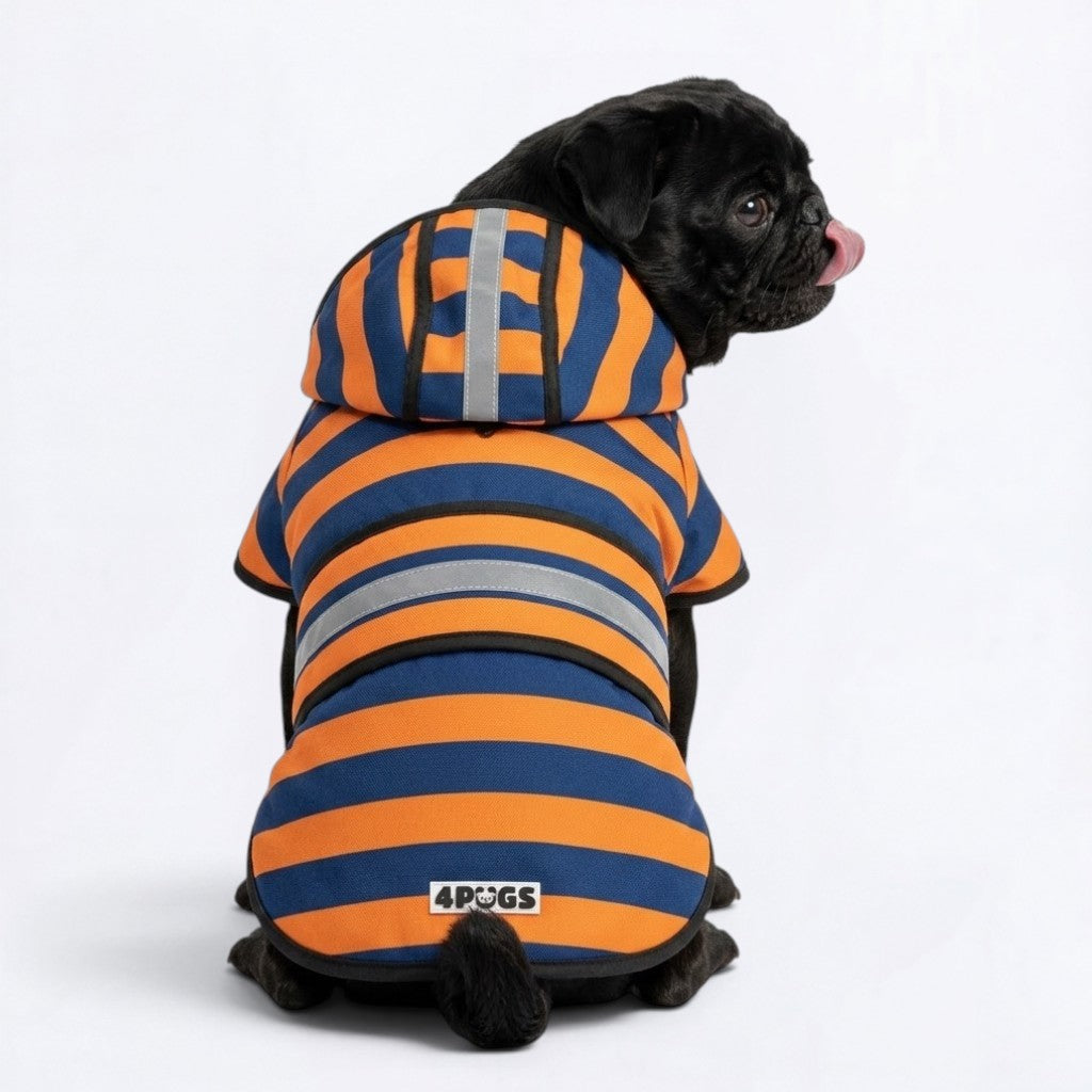 peach - Reflective Pug Poncho