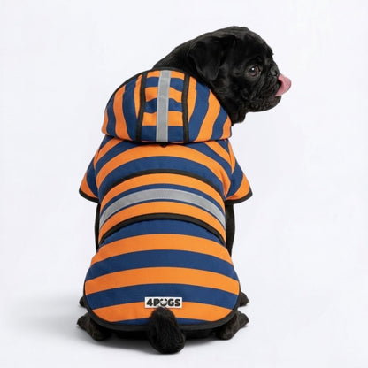 peach - Reflective Pug Poncho