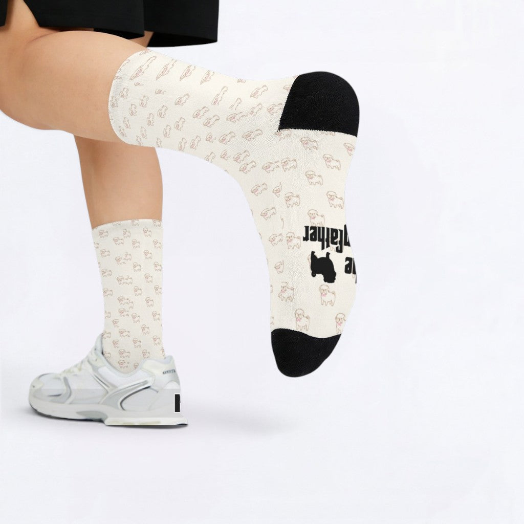 Suno - Funny Pug Socks | Unisex Crew Socks