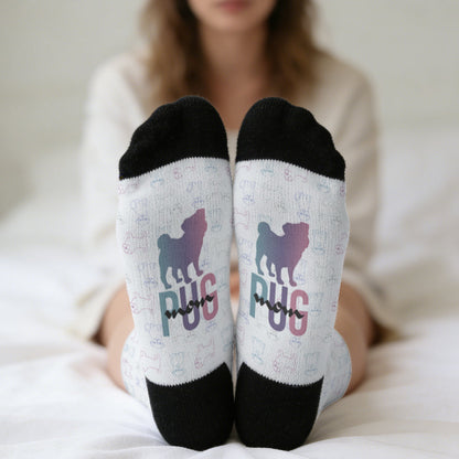 Minnie - Funny Pug Socks | Unisex Crew Socks