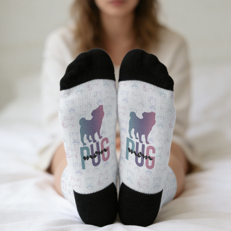 Minnie - Funny Pug Socks | Unisex Crew Socks