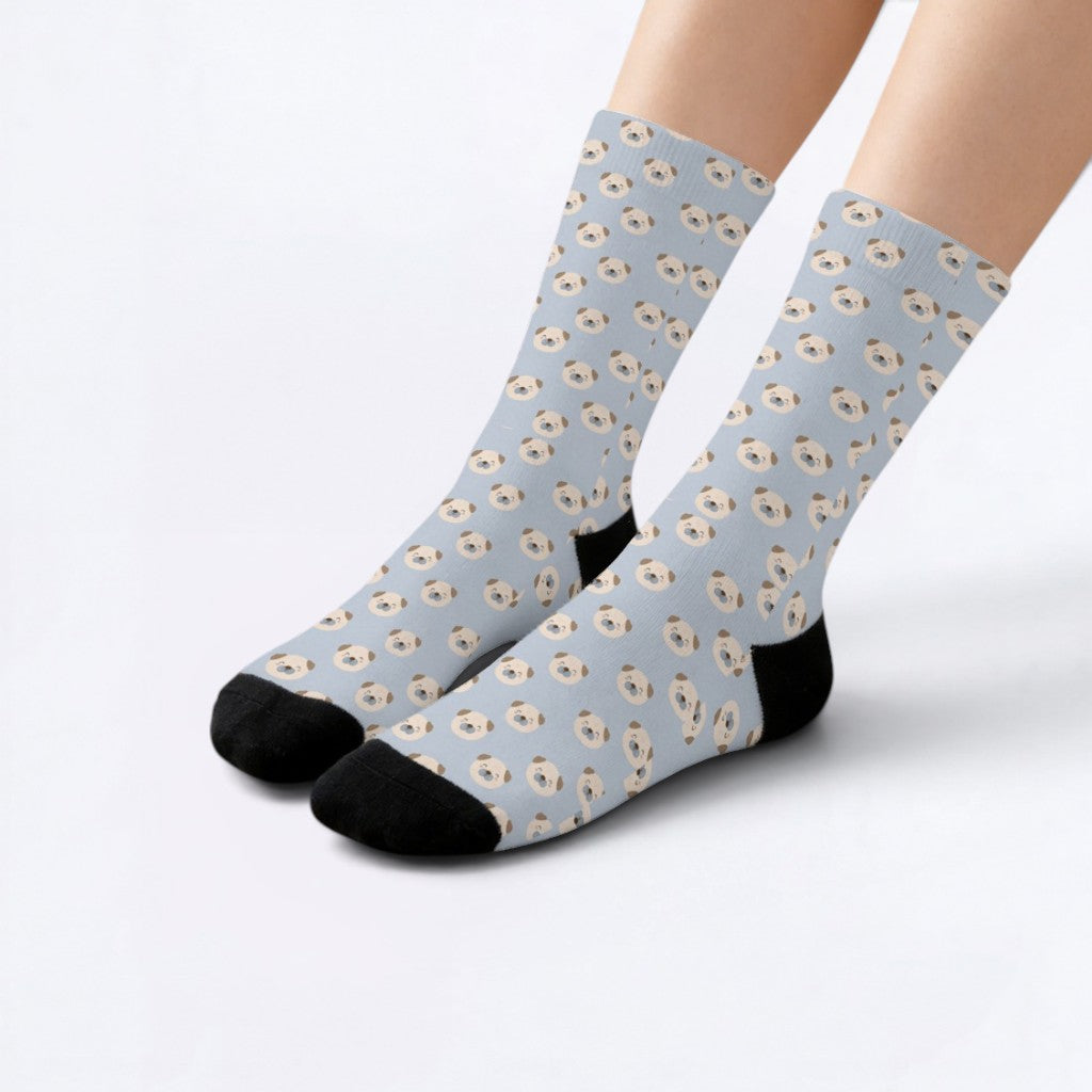 Axel  - Funny Pug Socks | Unisex Crew Socks