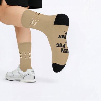 Milo  - Funny Pug Socks | Unisex Crew Socks