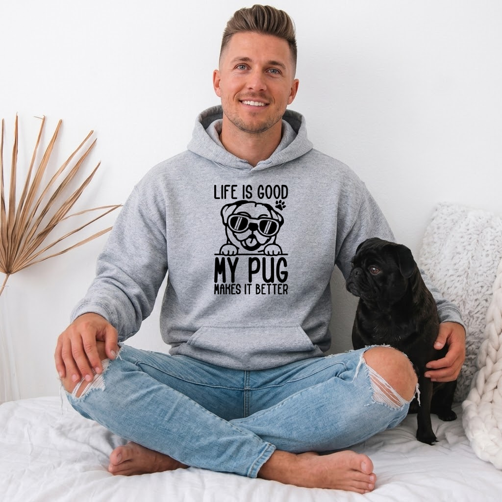 Lulu   - Pug Lover Hoodie – Essential Unisex Cotton Sweatshirt