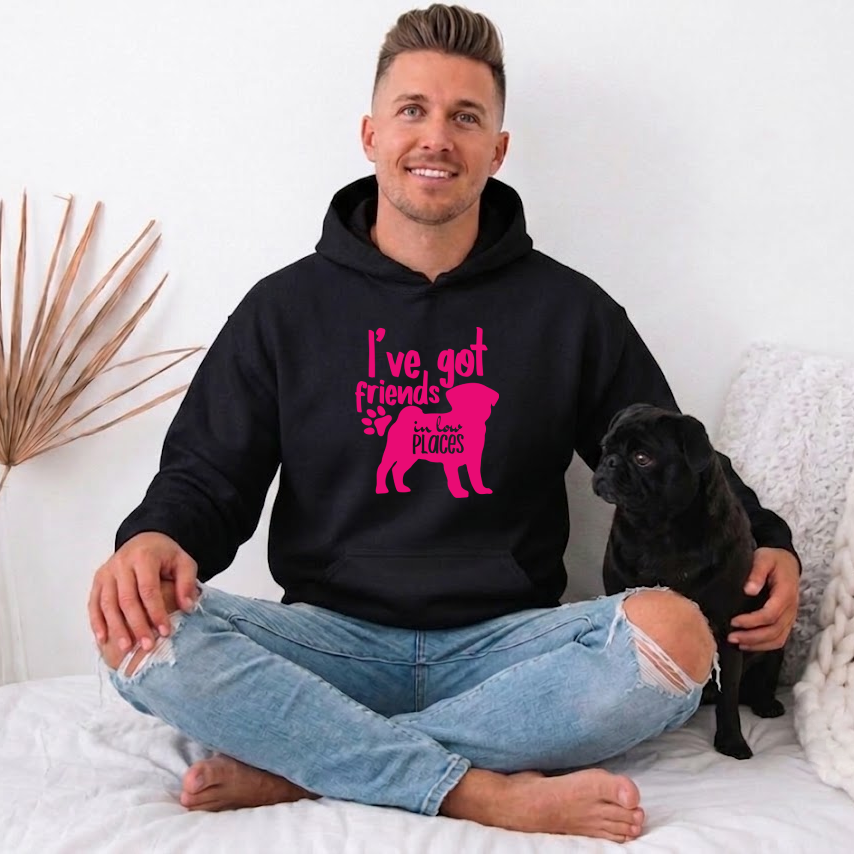 Indiguo  - Pug Lover Hoodie – Essential Unisex Cotton Sweatshirt