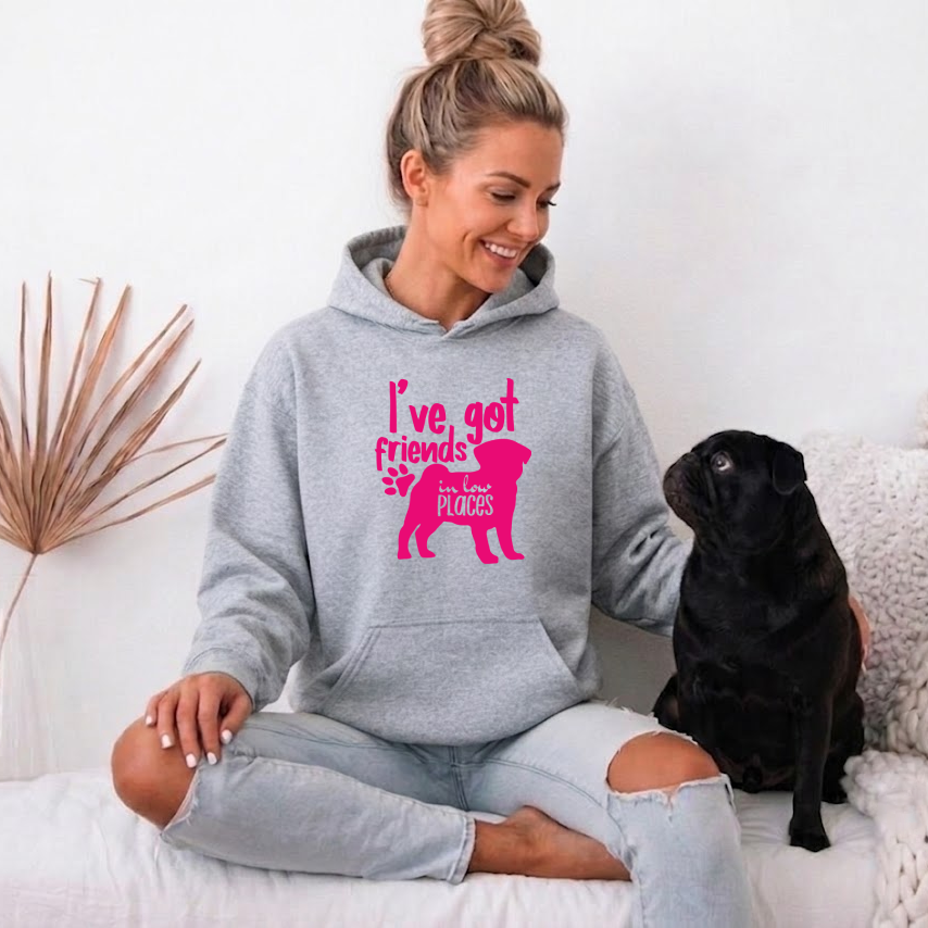 Indiguo  - Pug Lover Hoodie – Essential Unisex Cotton Sweatshirt