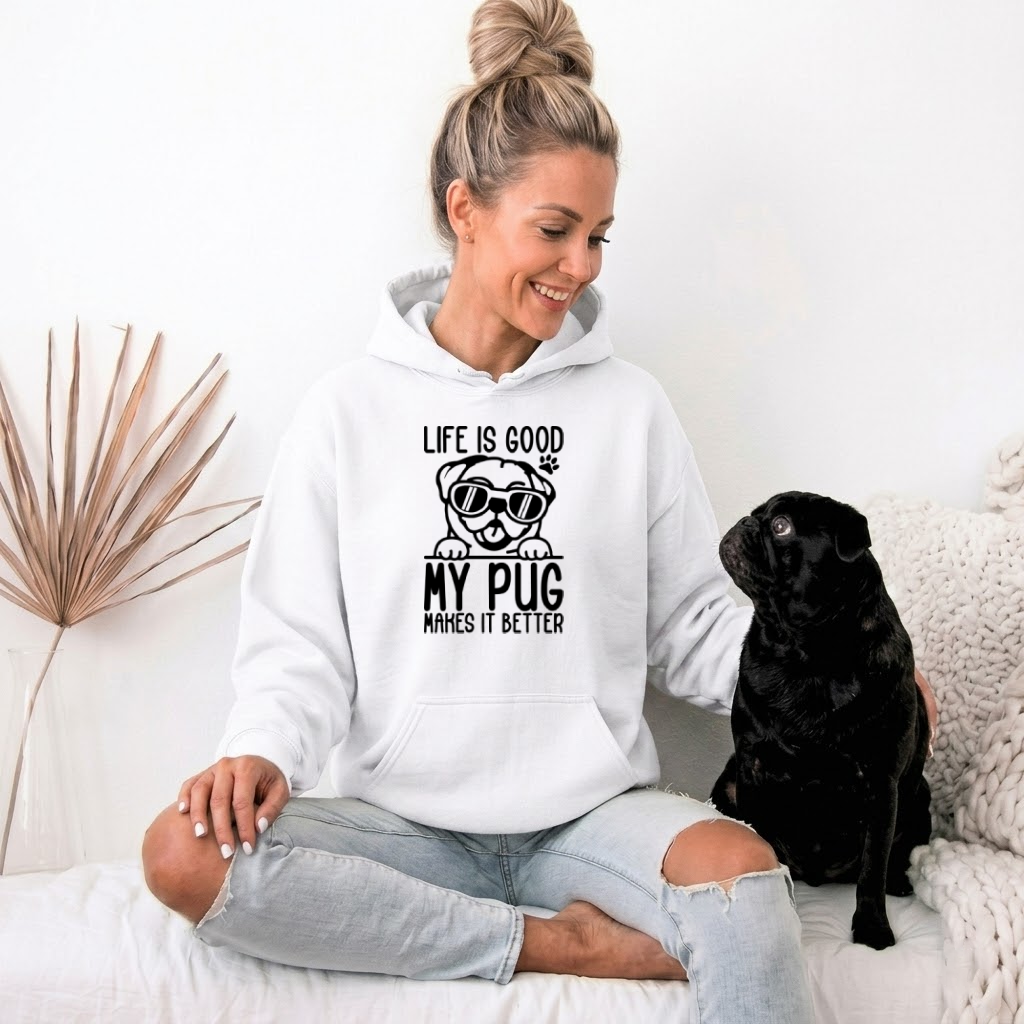 Lulu   - Pug Lover Hoodie – Essential Unisex Cotton Sweatshirt