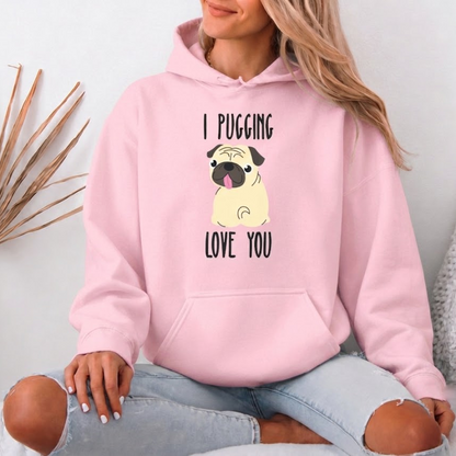 Luna - Pug Lover Hoodie – Essential Unisex Cotton Sweatshirt