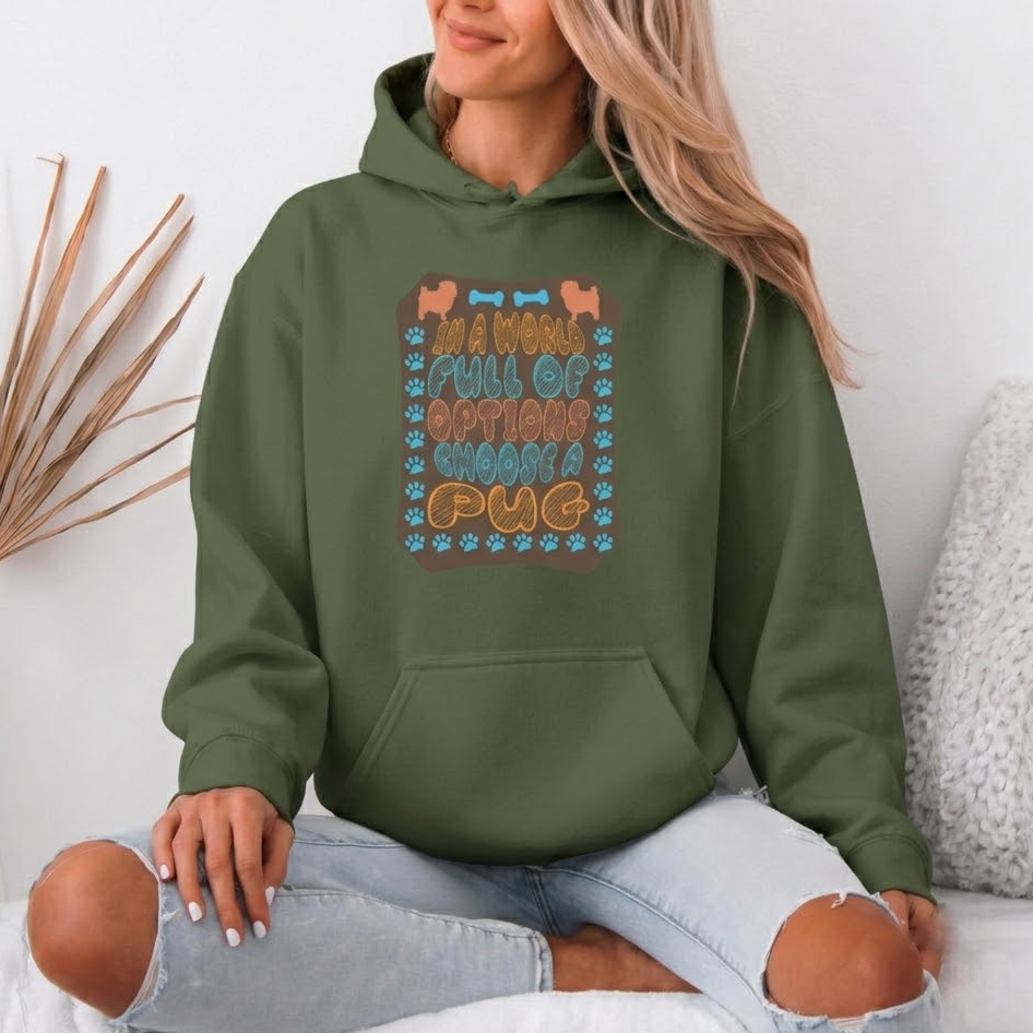 Chase  - Pug Lover Hoodie – Essential Unisex Cotton Sweatshirt
