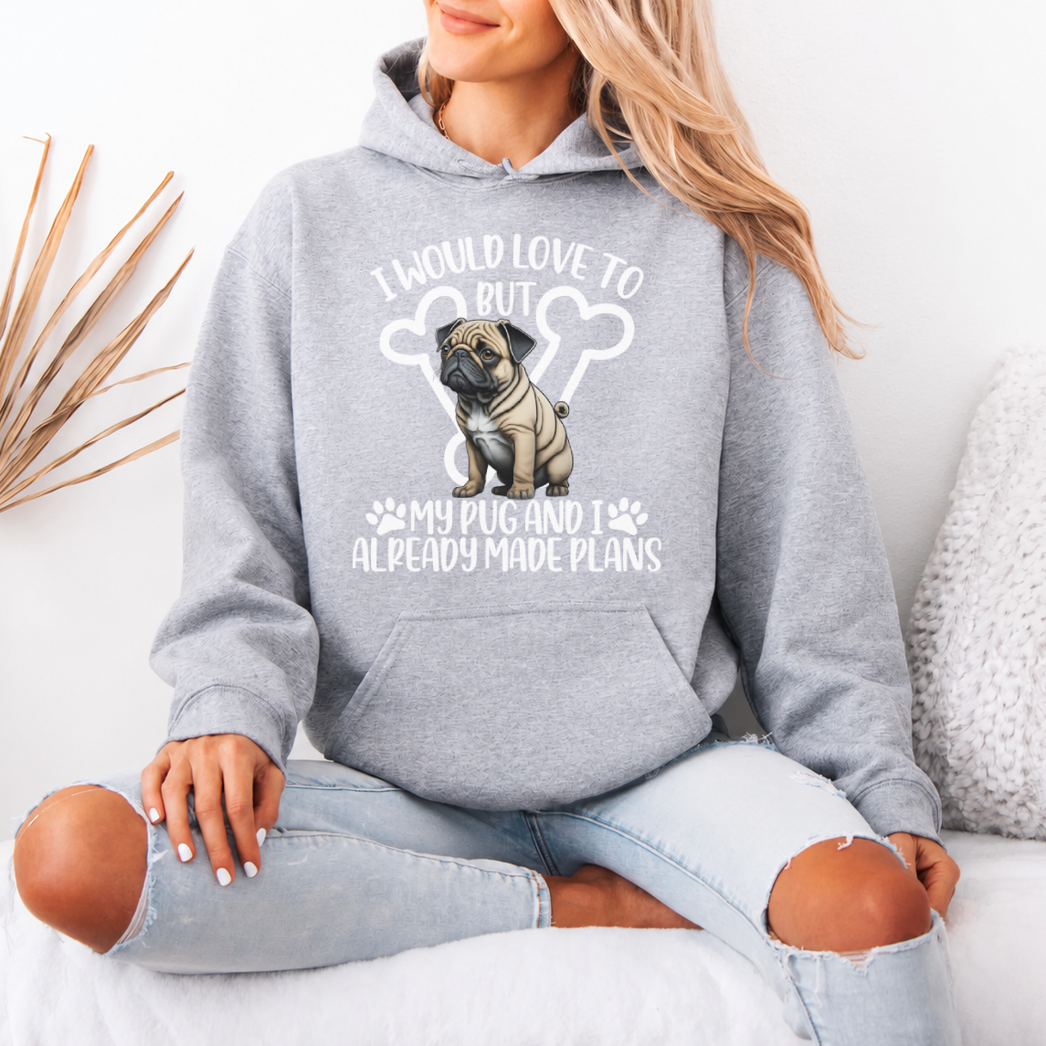 Ghost  - Pug Lover Hoodie – Essential Unisex Cotton Sweatshirt