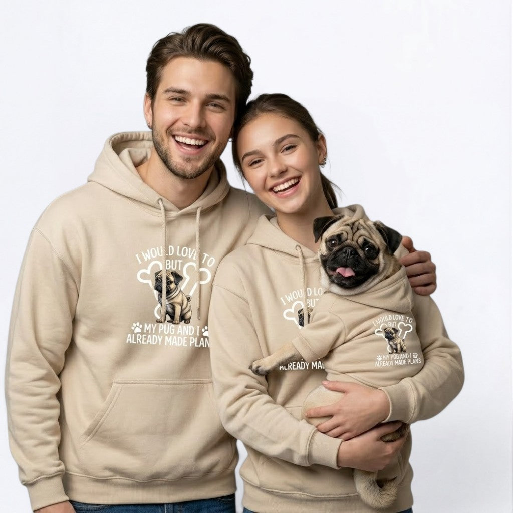 Ghost  - Pug Lover Hoodie – Essential Unisex Cotton Sweatshirt