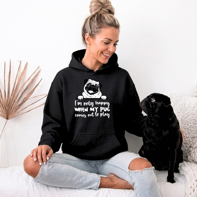 Nova - Pug Lover Hoodie – Essential Unisex Cotton Sweatshirt