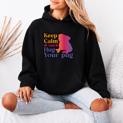 Blue  - Pug Lover Hoodie – Essential Unisex Cotton Sweatshirt