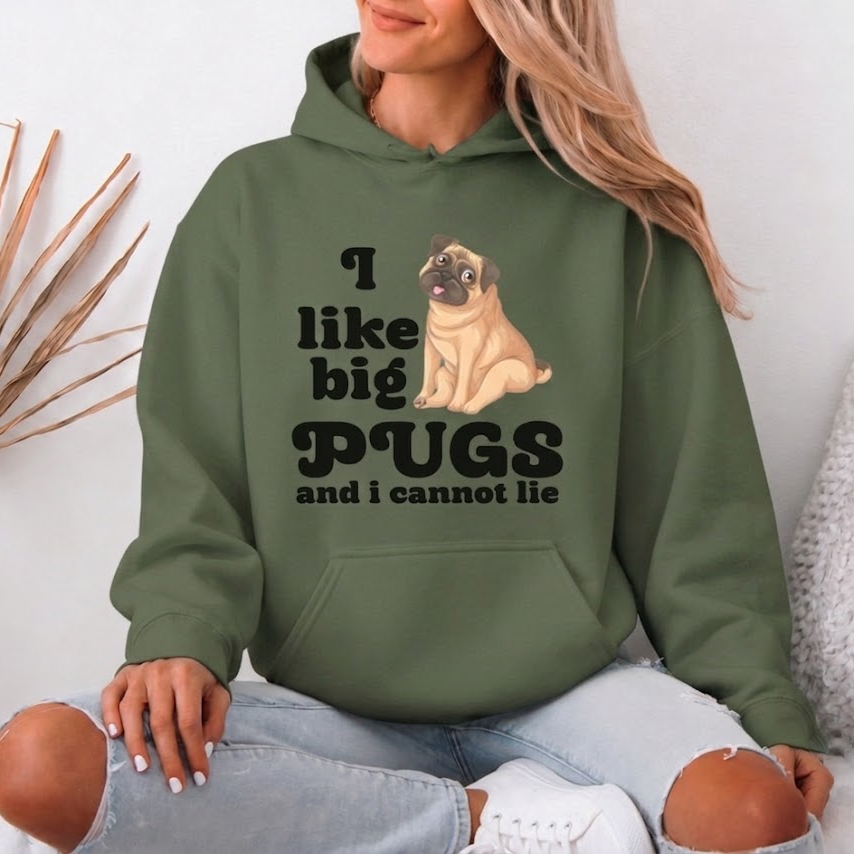 Milo  - Pug Lover Hoodie – Essential Unisex Cotton Sweatshirt