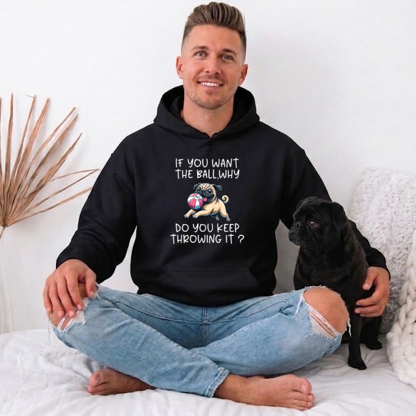 Teddy  - Pug Lover Hoodie – Essential Unisex Cotton Sweatshirt
