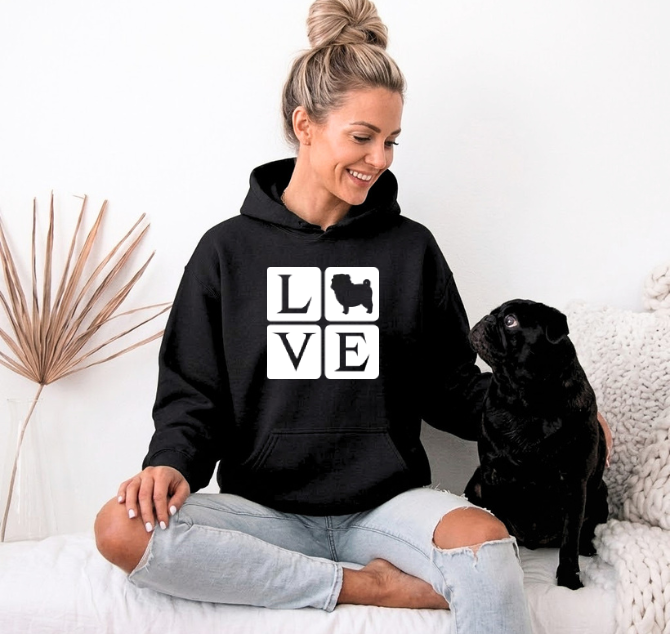 Mia - Pug Lover Hoodie – Essential Unisex Cotton Sweatshirt