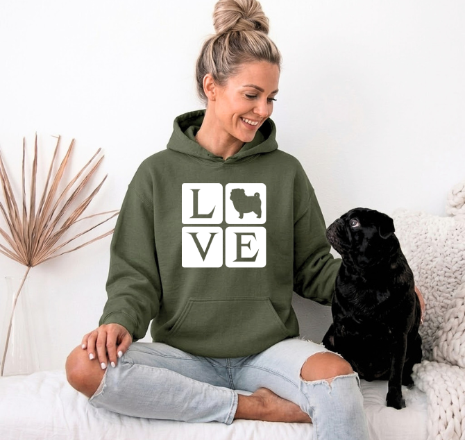 Mia - Pug Lover Hoodie – Essential Unisex Cotton Sweatshirt