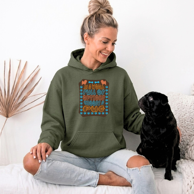 Chase  - Pug Lover Hoodie – Essential Unisex Cotton Sweatshirt