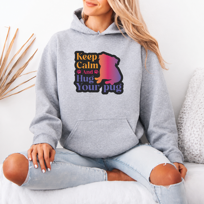 Blue  - Pug Lover Hoodie – Essential Unisex Cotton Sweatshirt