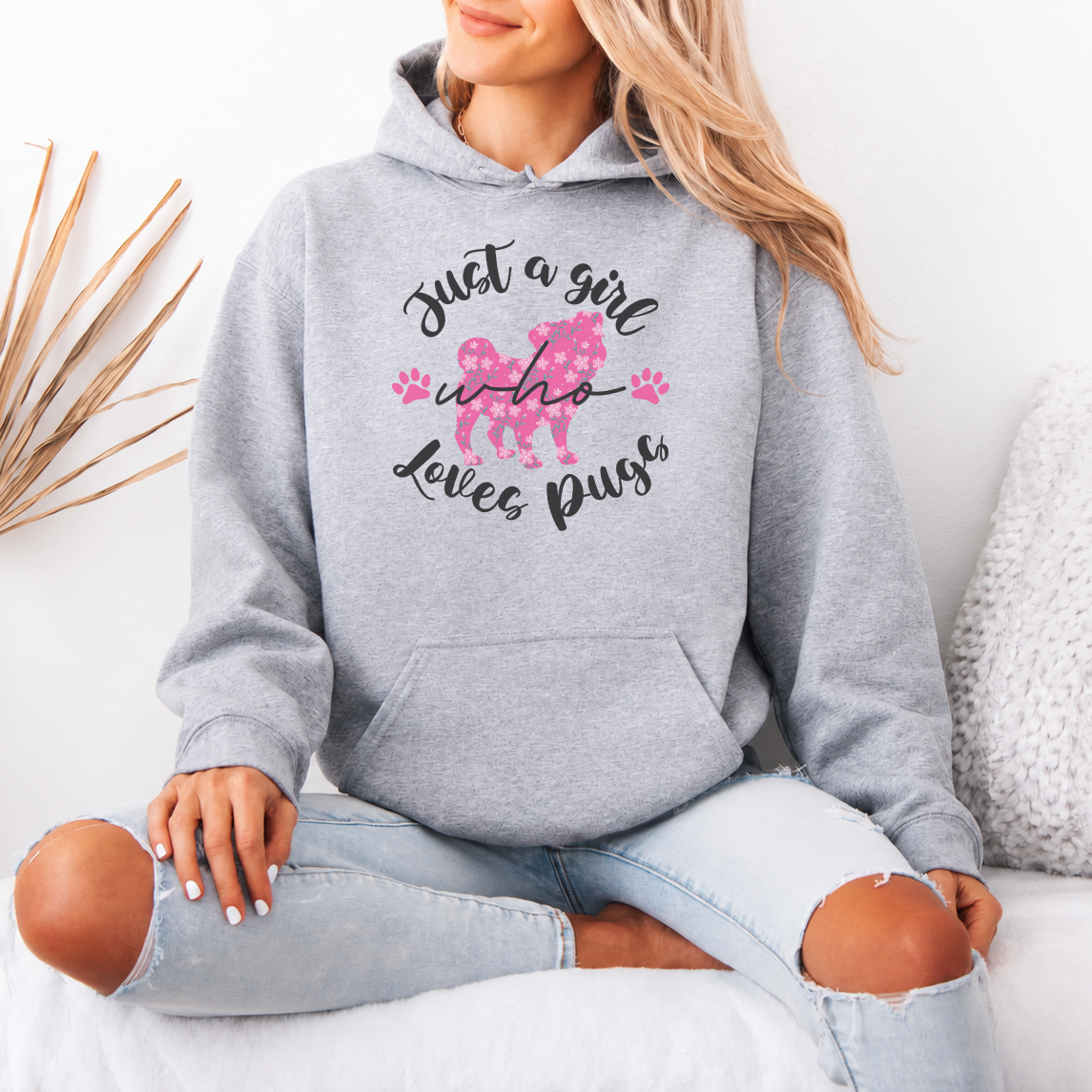 Bella  - Pug Lover Hoodie – Essential Unisex Cotton Sweatshirt