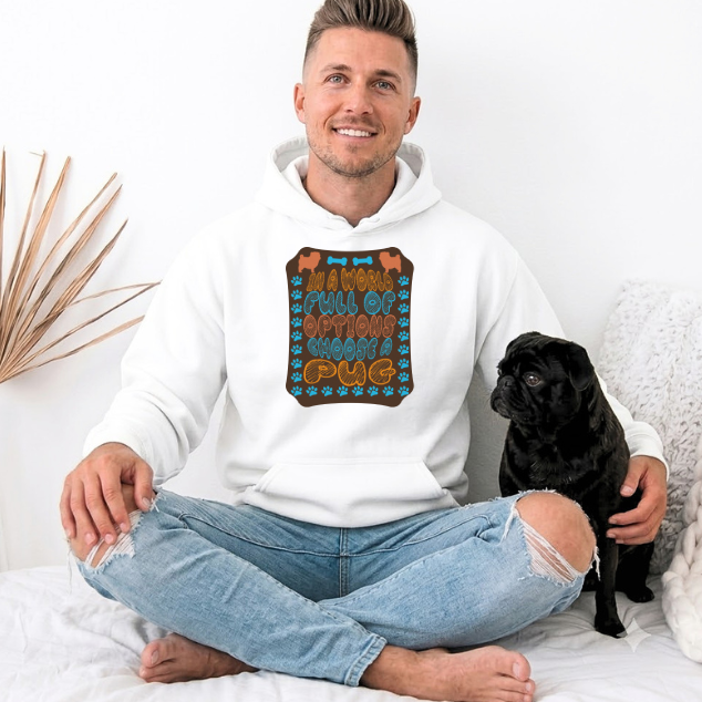 Chase  - Pug Lover Hoodie – Essential Unisex Cotton Sweatshirt