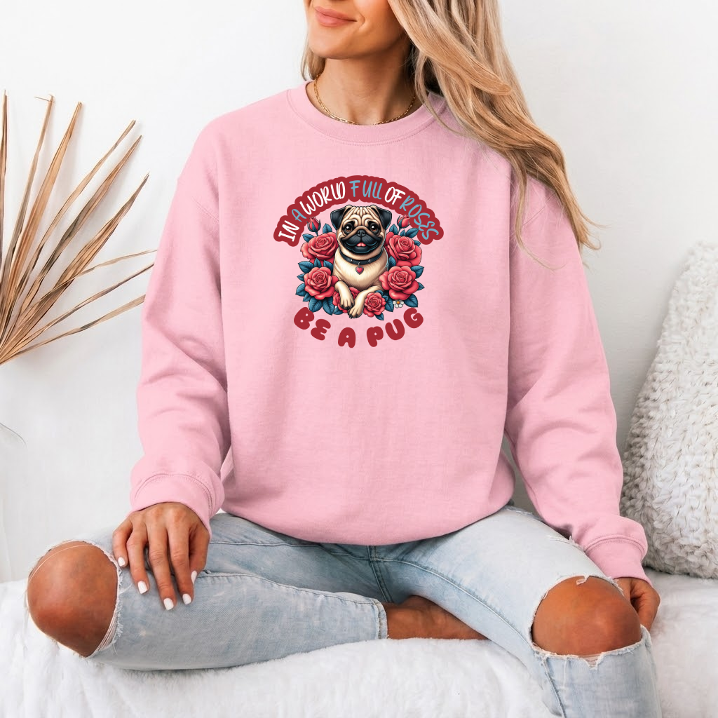 Duke - Unisex Cotton Sweater for Pug Lovers