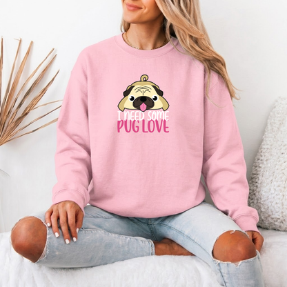 Storm - Unisex Cotton Sweater for Pug Lovers