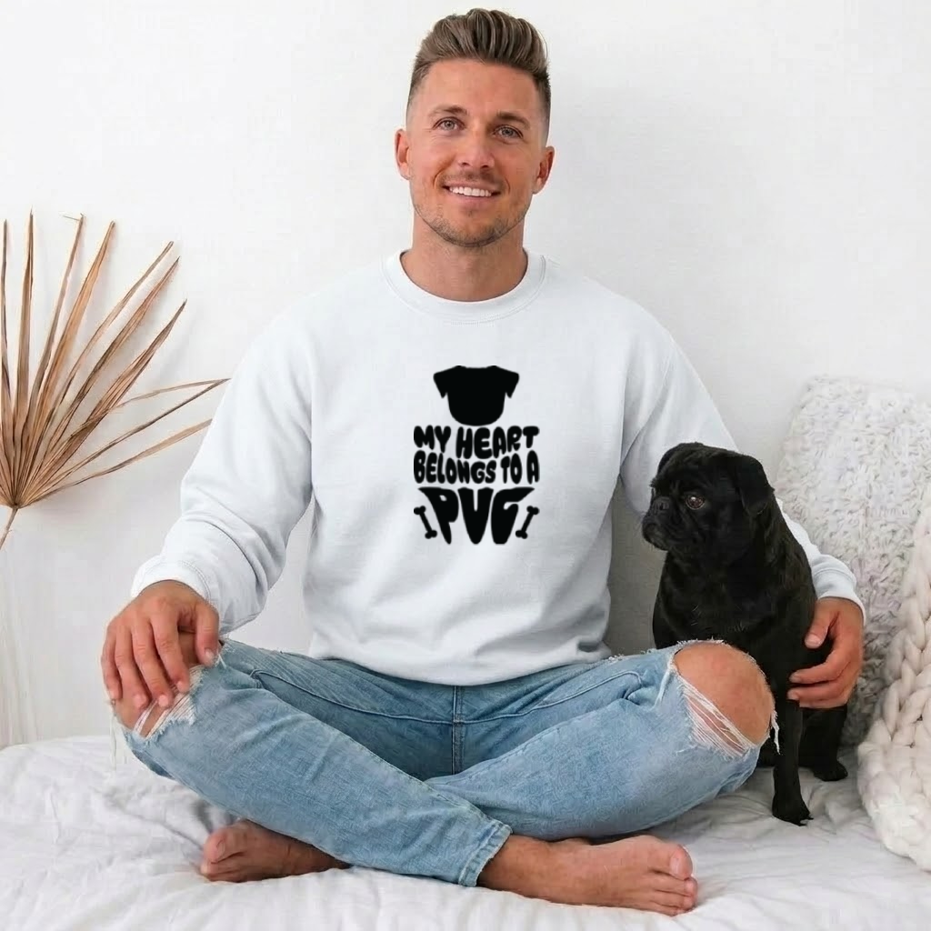 Enzo  - Unisex Cotton Sweater for Pug Lovers
