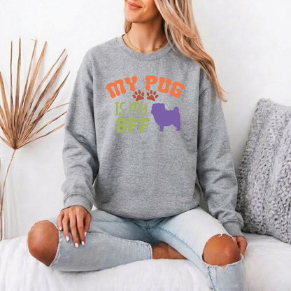 Oliver - Unisex Cotton Sweater for Pug Lovers